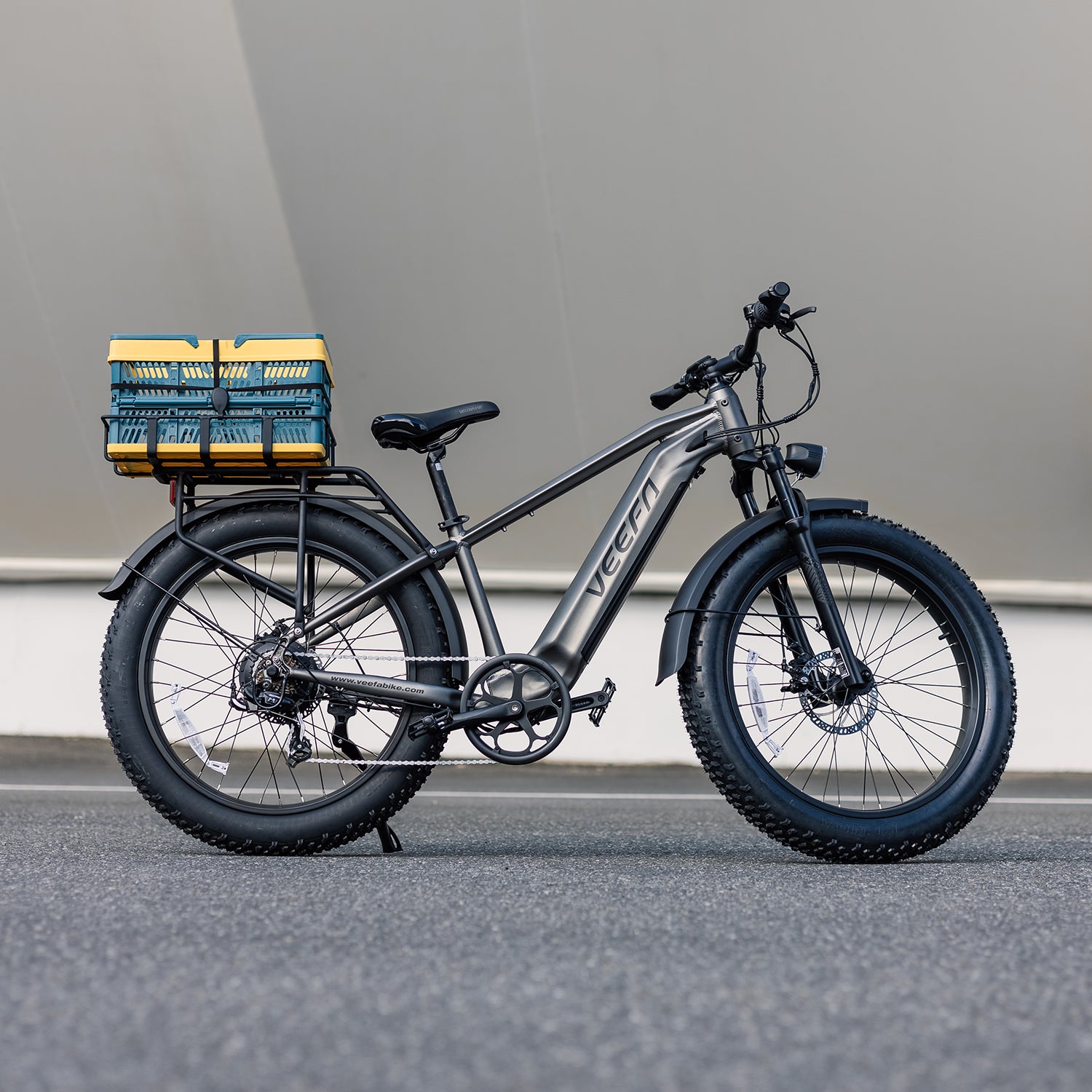 Rear Foldable Basket for All VEEFA Electric Bikes#option_Rear Basket (Blue)