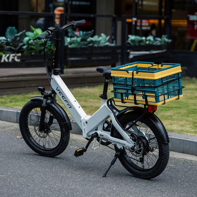 Rear Foldable Basket for All VEEFA Electric Bikes#option_Rear Basket (Blue)