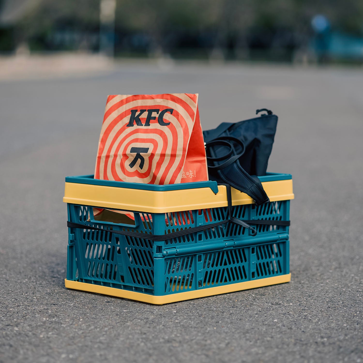Veefa Foldable Rear Basket for all Veefa Electric Bicycles#color_blue