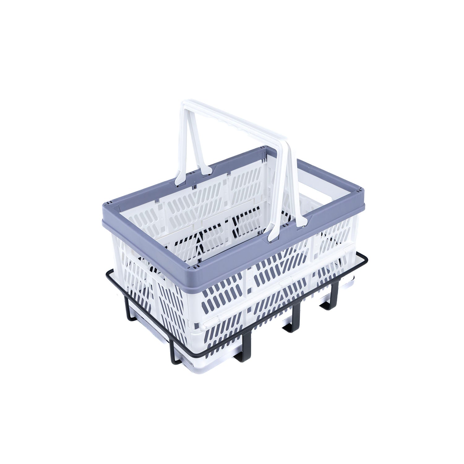 Veefa Foldable Rear Basket for all Veefa Electric Bicycles#color_white