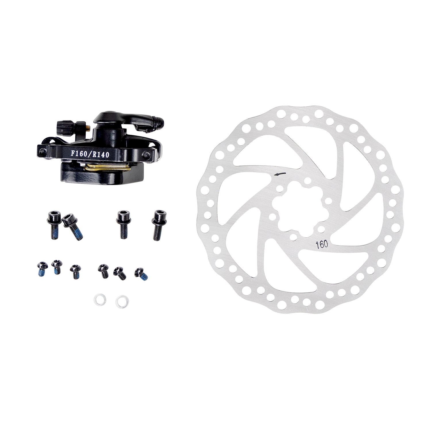 Bicycle Front Brake Rotor 160mm Disc & Caliper for VEEFA F1 Folding Electric Bike