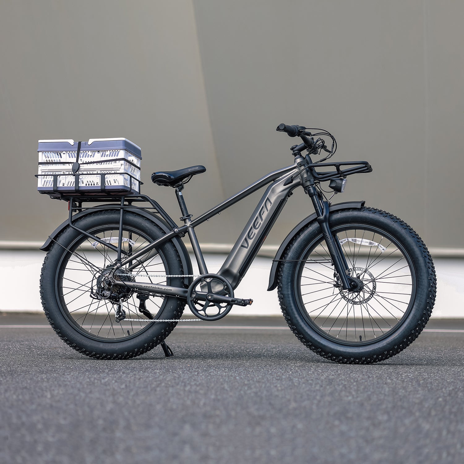 Front and Rear Baskets for All VEEFA Electric Bikes#option_Front + Rear Basket (White)