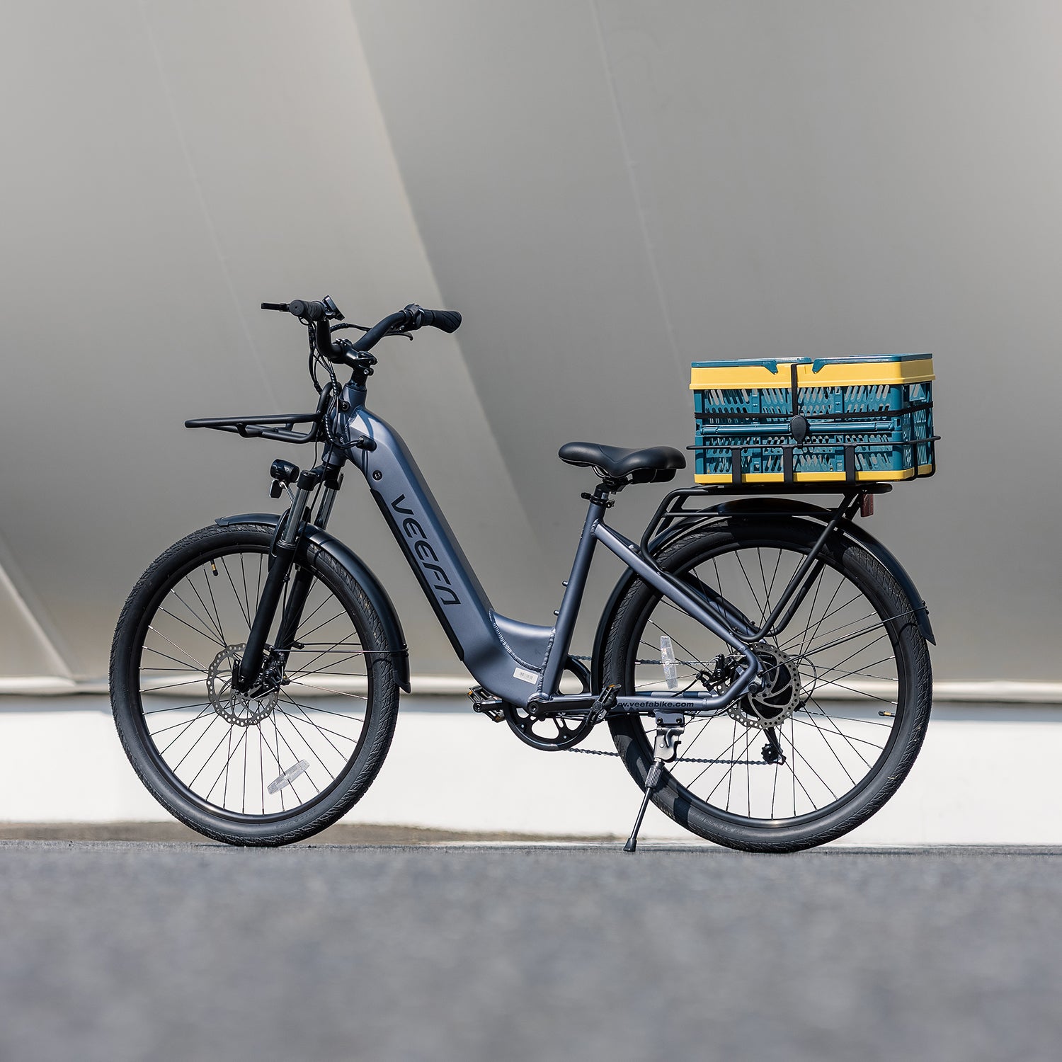 Front and Rear Baskets for All VEEFA Electric Bikes#option_Front + Rear Basket (Blue)