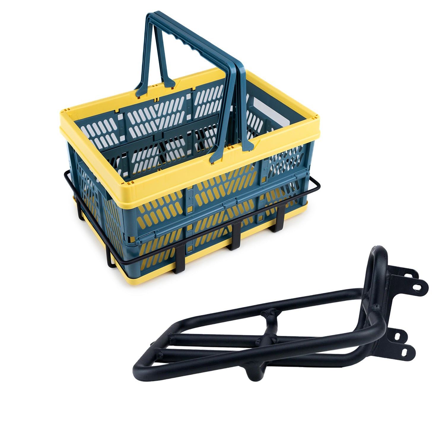 Front and Rear Baskets for All VEEFA Electric Bikes#option_Front + Rear Basket (Blue)