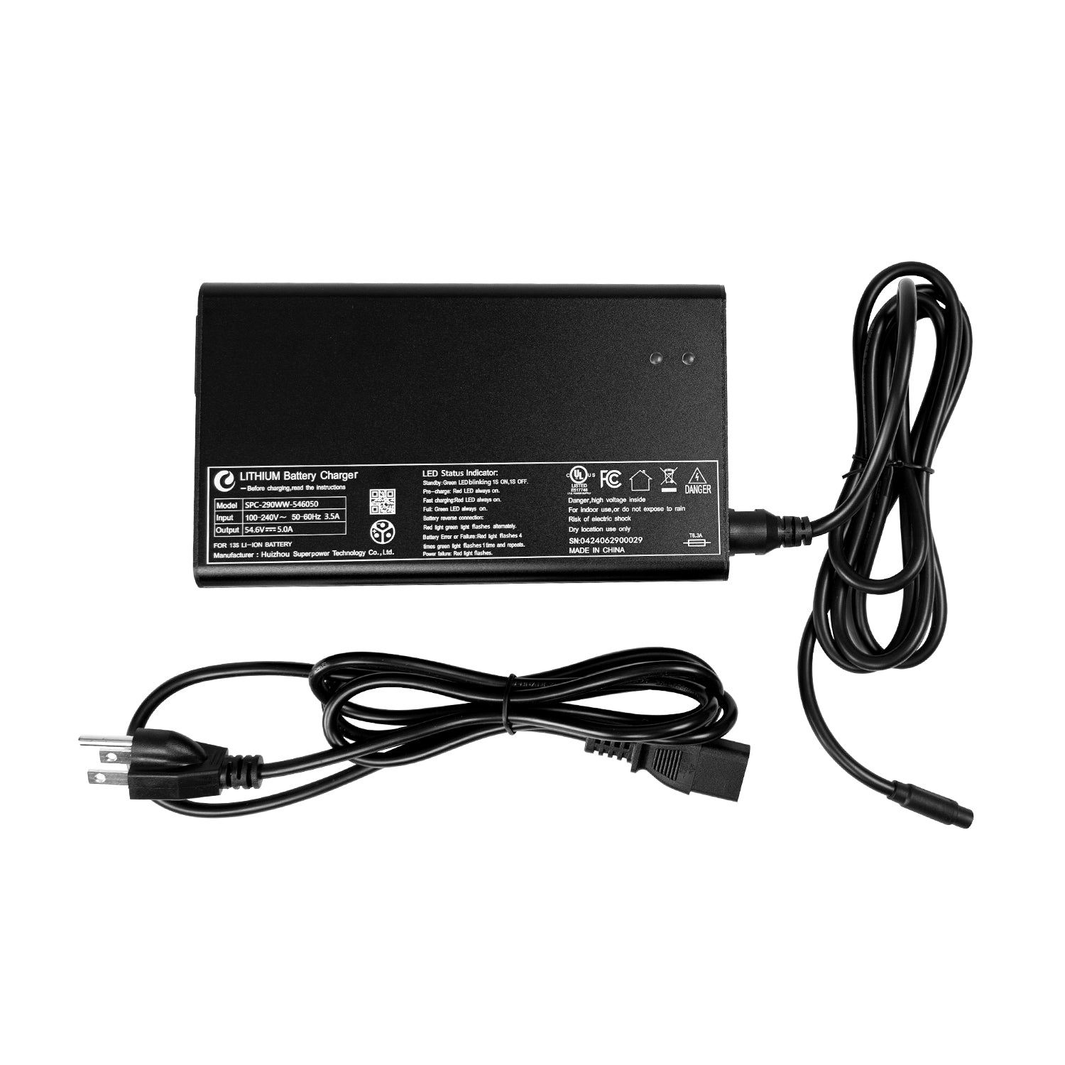 Fast Electric Bike Charger with Aviation Connector - 5A Double the Fast Charging Speed - UL Listed