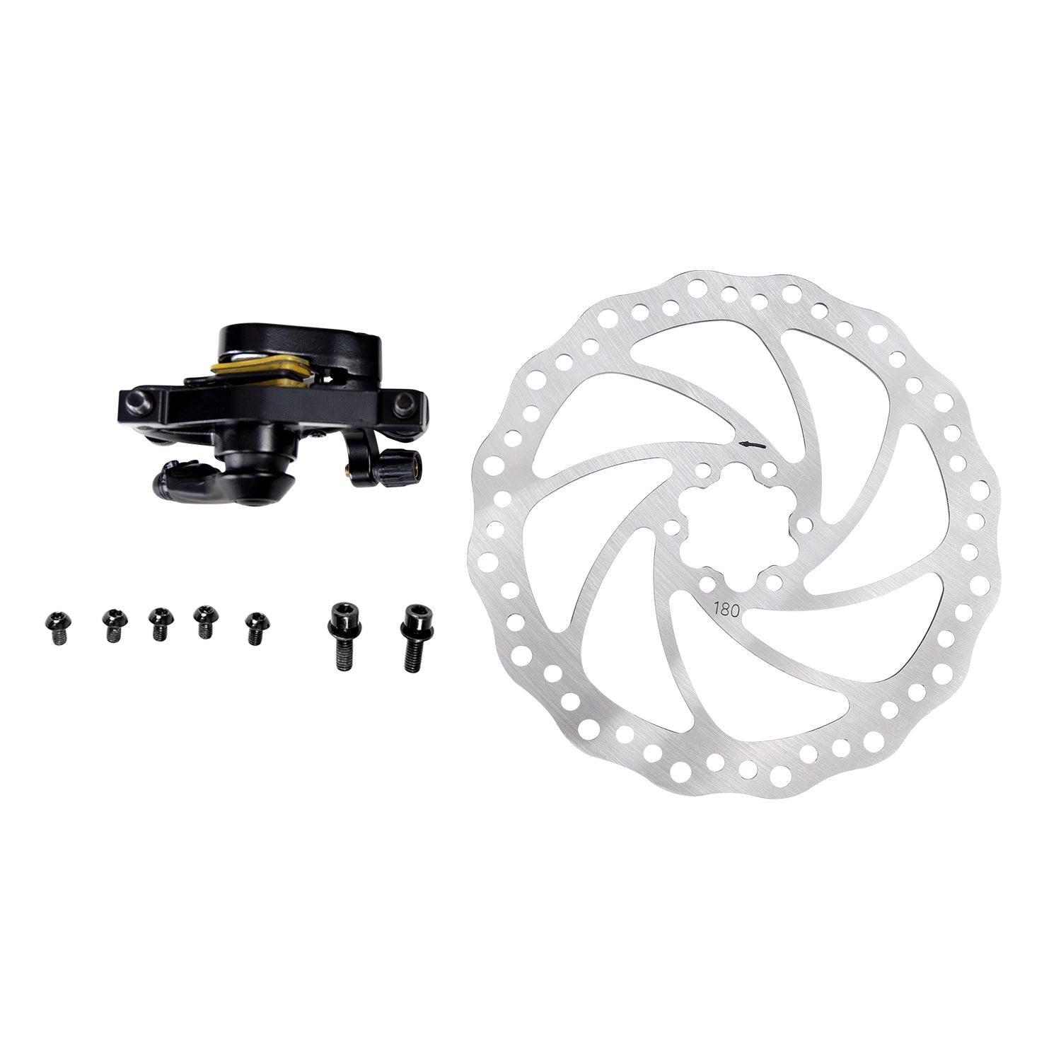 VEEFA Parts Bicycle Rear Brake Rotor 180mm Disc and Caliper for X2 & M2 City Series Electric Bikes