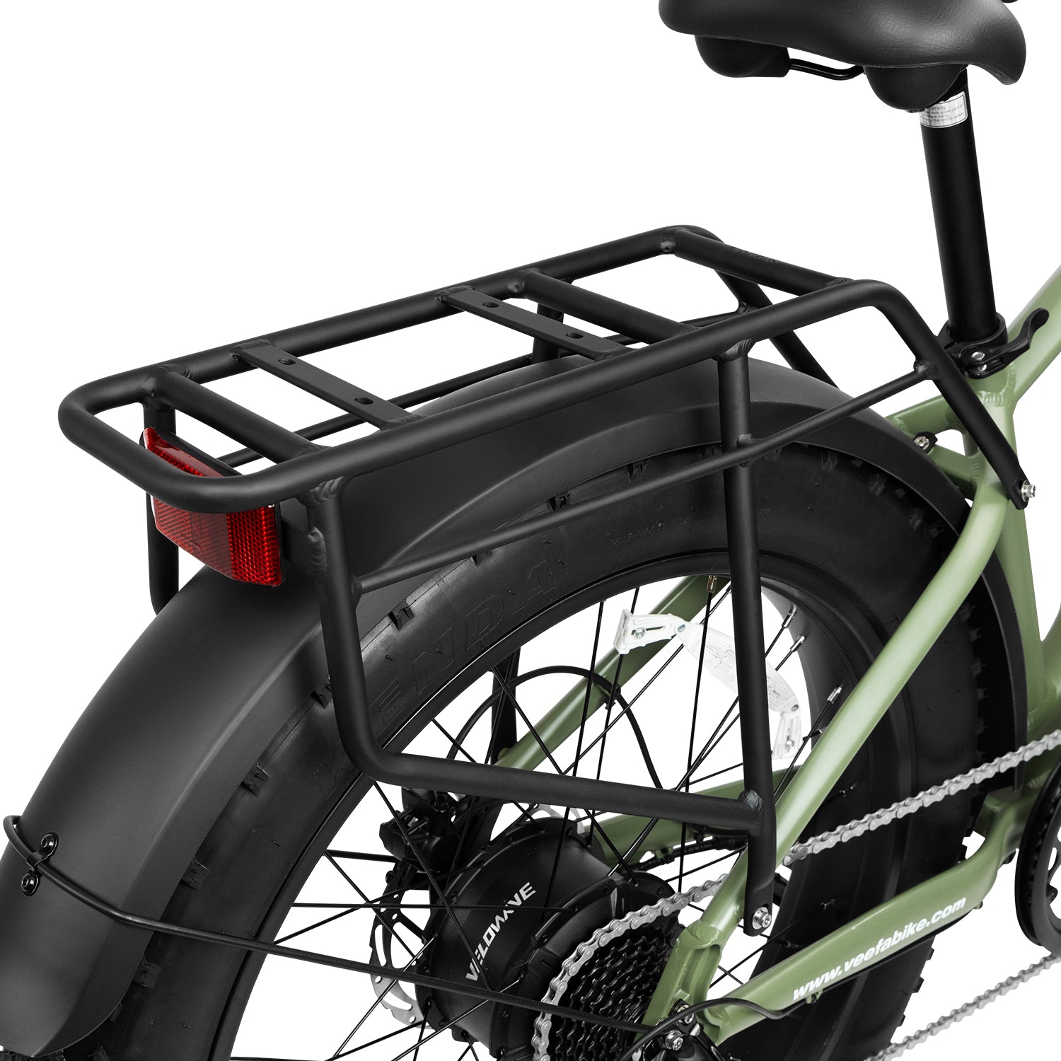 Veefa Electric Bicycles E1 Fat Tire Step-Over Electric Bike#color_olive green