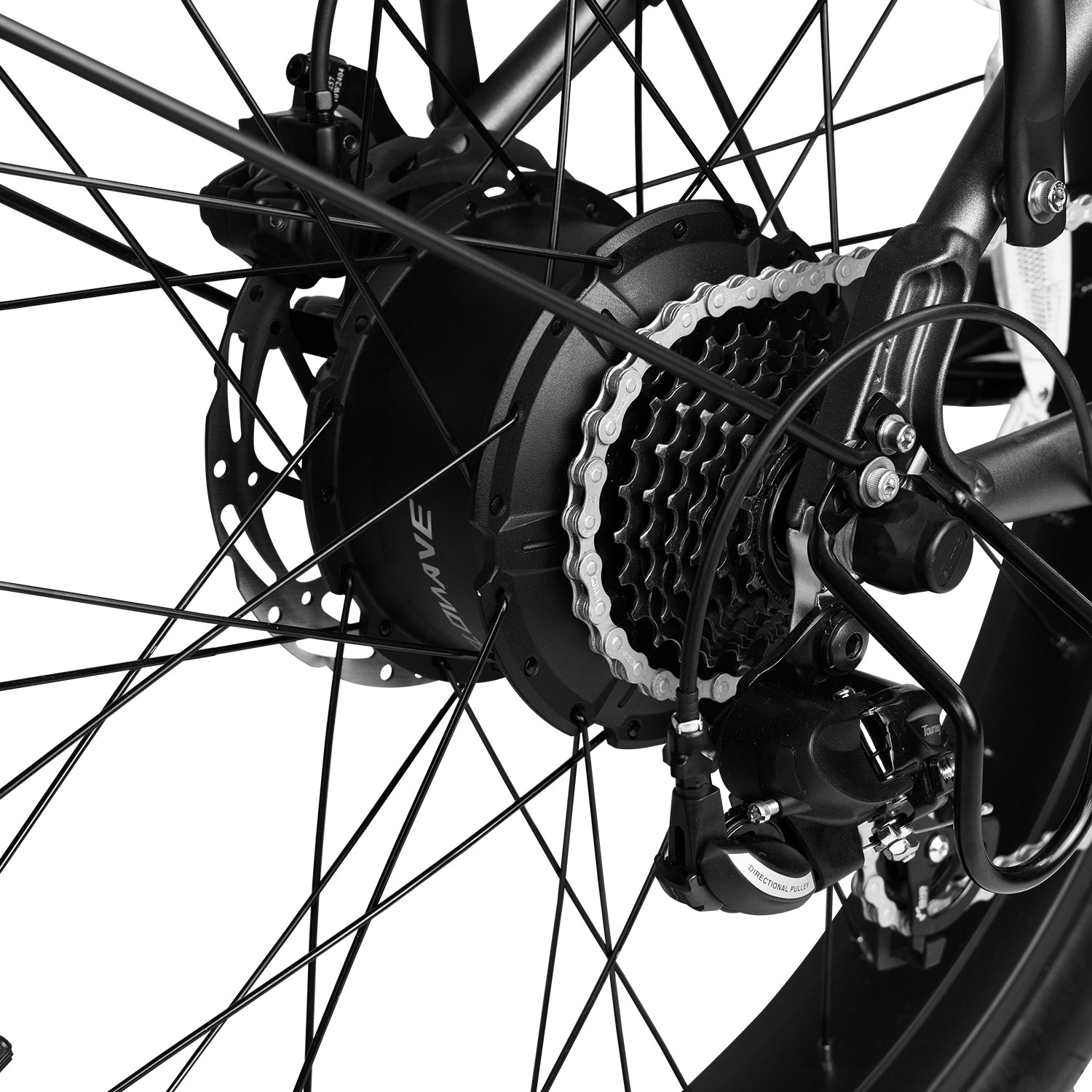 Veefa Electric Bicycles E1 Fat Tire Step-Over Electric Bike#color_dark gray