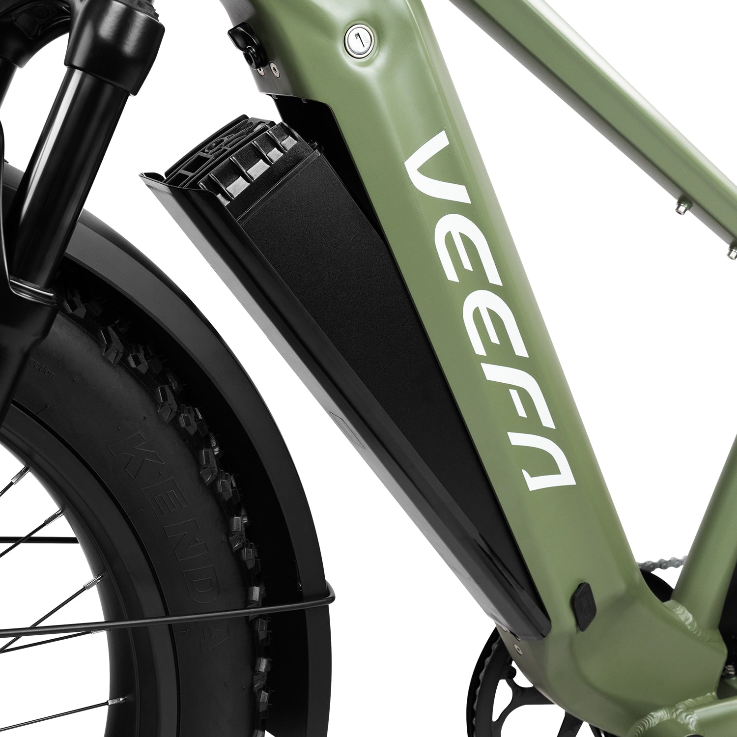 Veefa Electric Bicycles E1 Fat Tire Step-Over Electric Bike#color_olive green