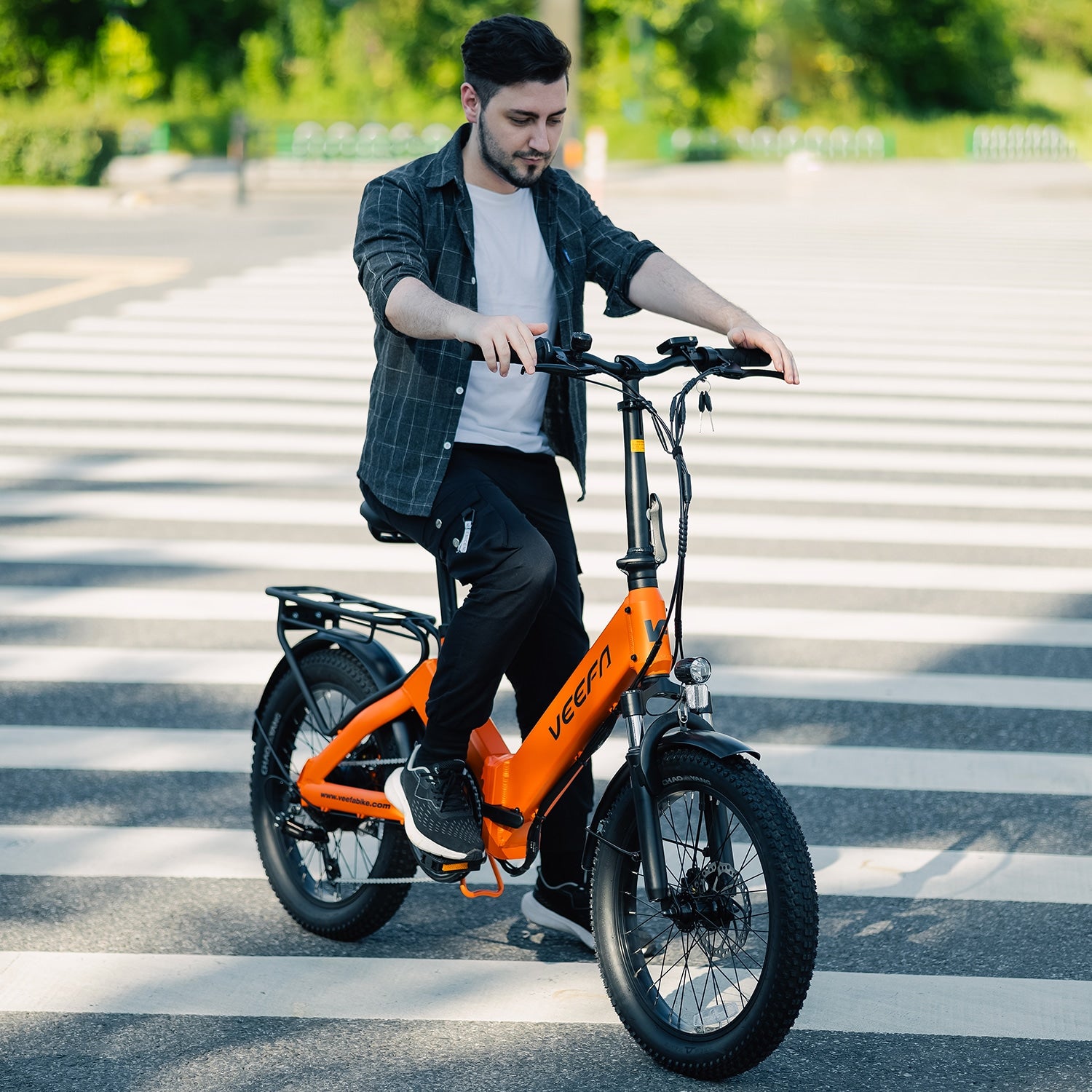 Veefa Electric Bicycles F1 Folding Electric Bike#color_orange