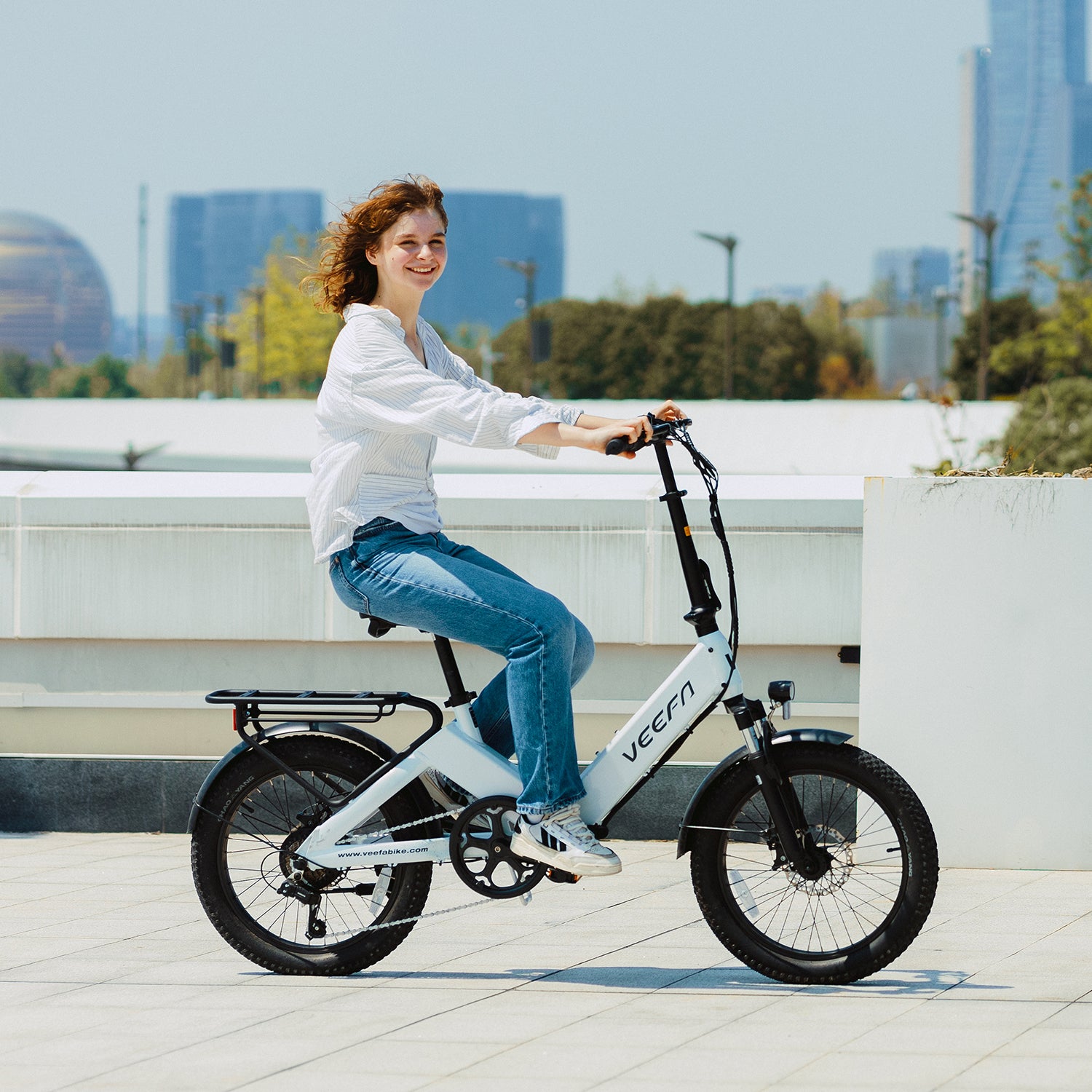 Veefa Electric Bicycles F1 Folding Electric Bike#color_white