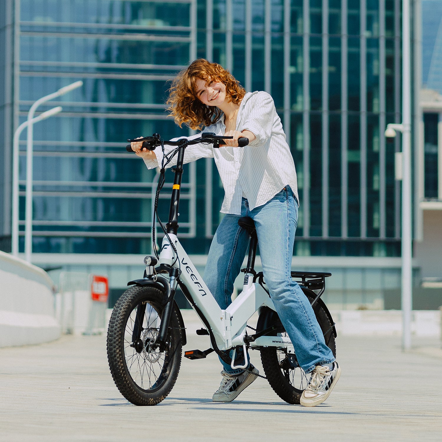 Veefa Electric Bicycles F1 Folding Electric Bike#color_white