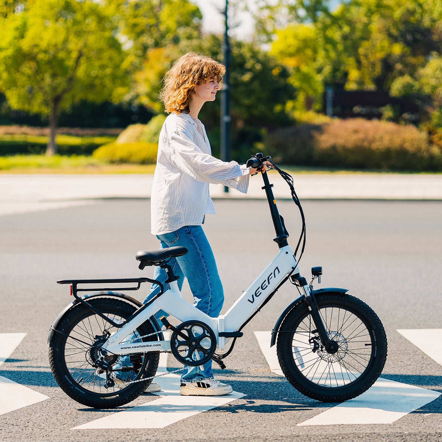 Veefa Electric Bicycles F1 Folding Electric Bike#color_white