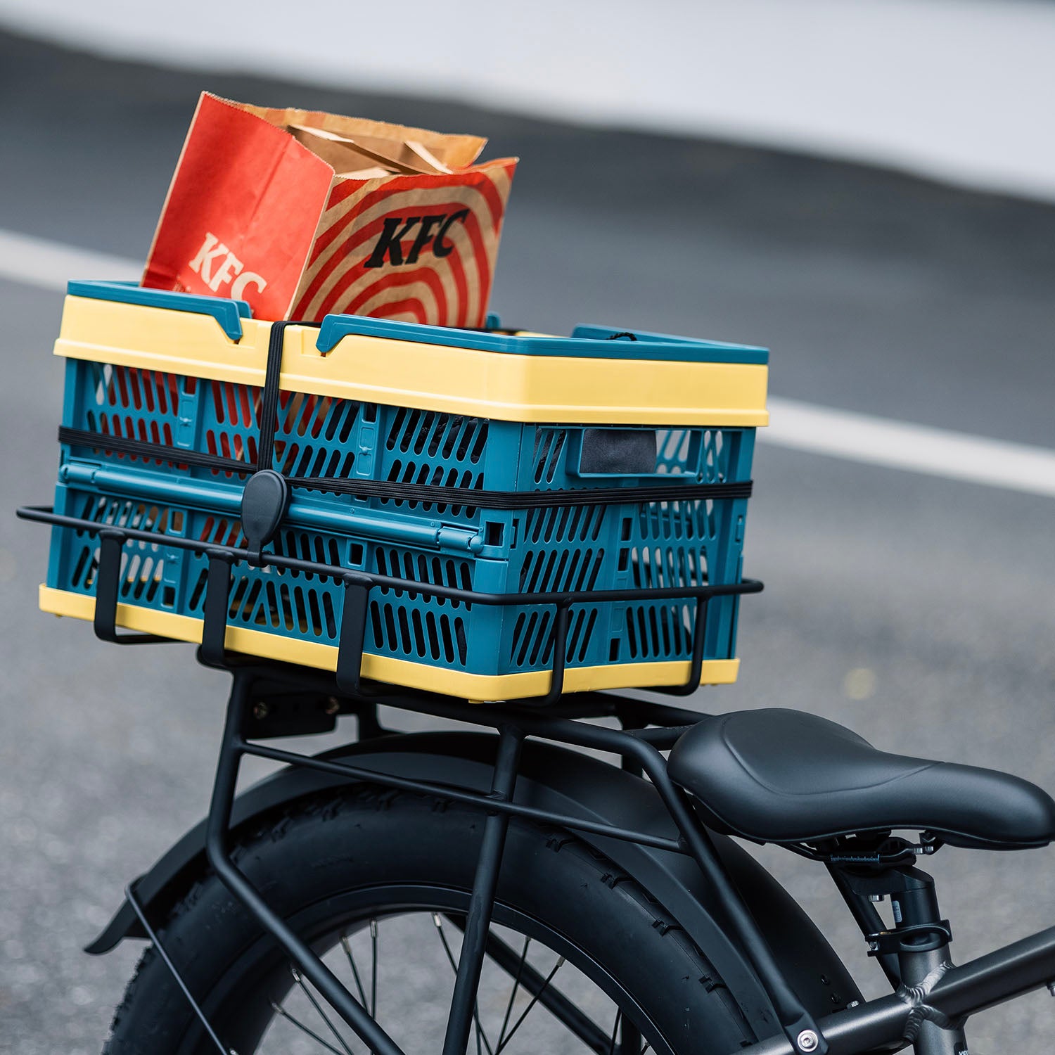 Veefa Foldable Rear Basket for all Veefa Electric Bicycles#color_blue