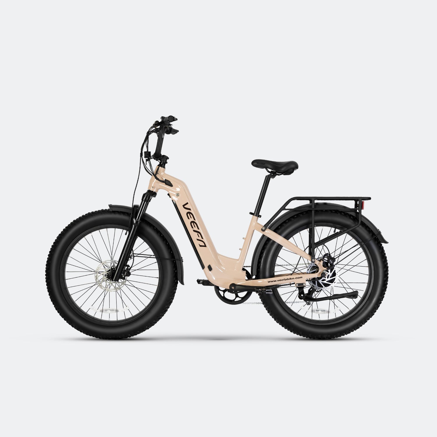 Veefa Electric Bicycles L1 Step-Thru Fat Tire Electric Bike#color_dusty pink