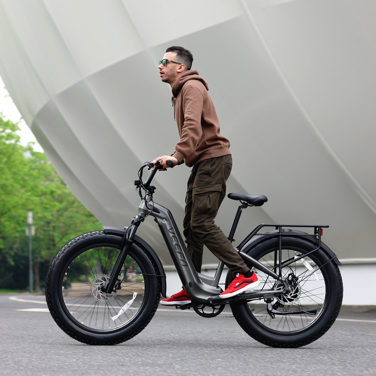 Veefa Electric Bicycles L1 Step-Thru Fat Tire Electric Bike#color_dark gray