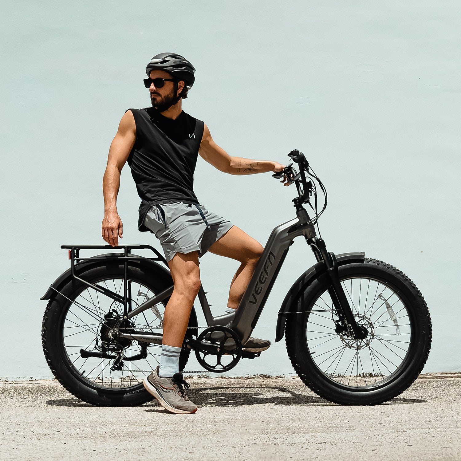 Veefa Electric Bicycles L1 Step-Thru Fat Tire Electric Bike#color_dark gray