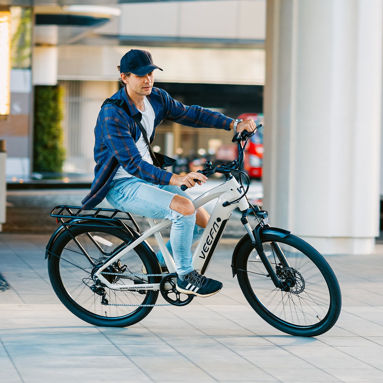 Veefa Electric Bicycles M2 City Series Commuting Electric Bike#color_warm gray