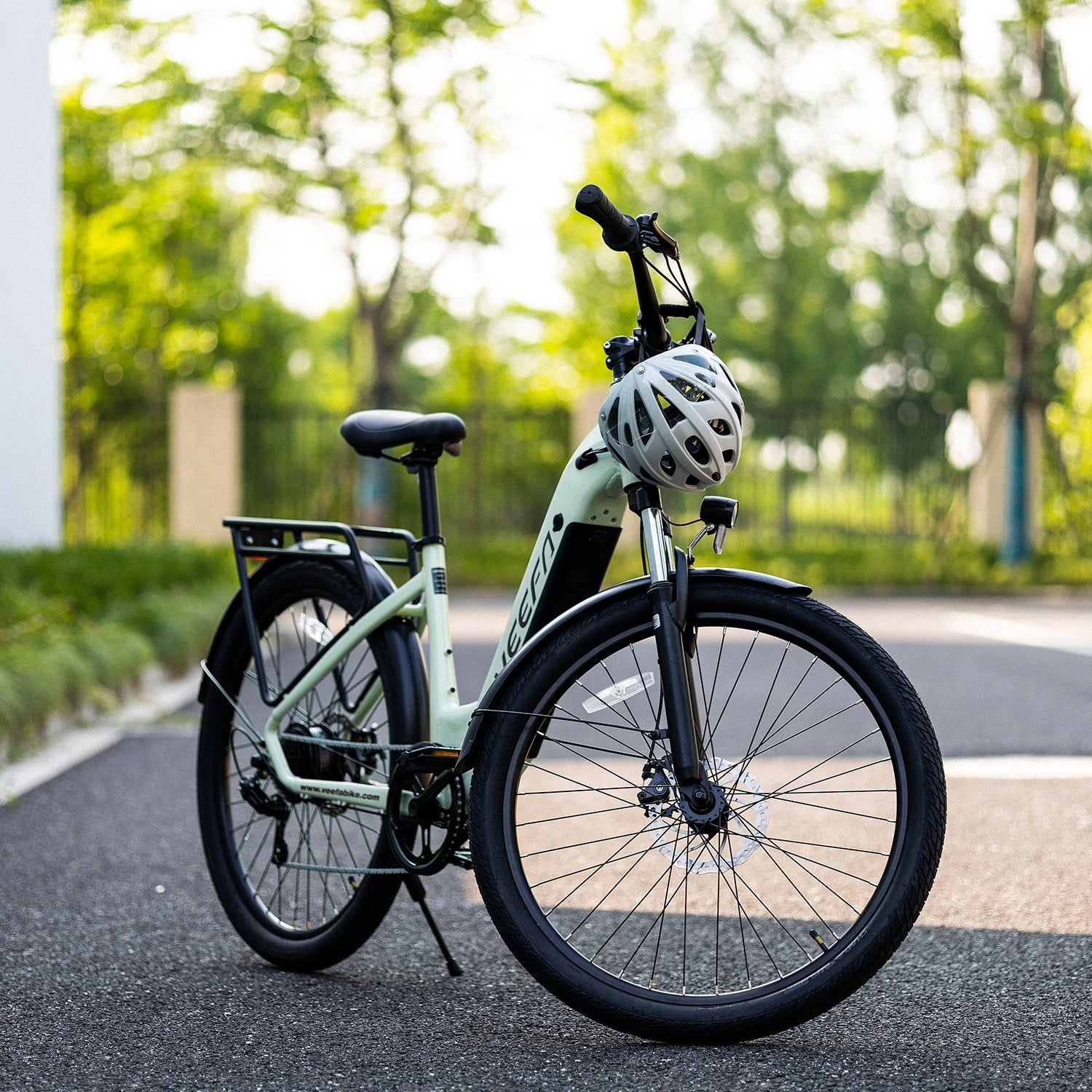 Veefa Electric Bicycles X2 City Series Commuting Electric Bike#color_light green