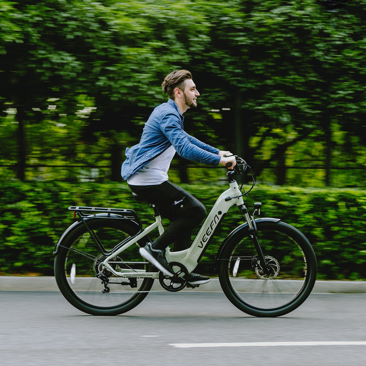 Veefa Electric Bicycles X2 City Series Commuting Electric Bike#color_light green