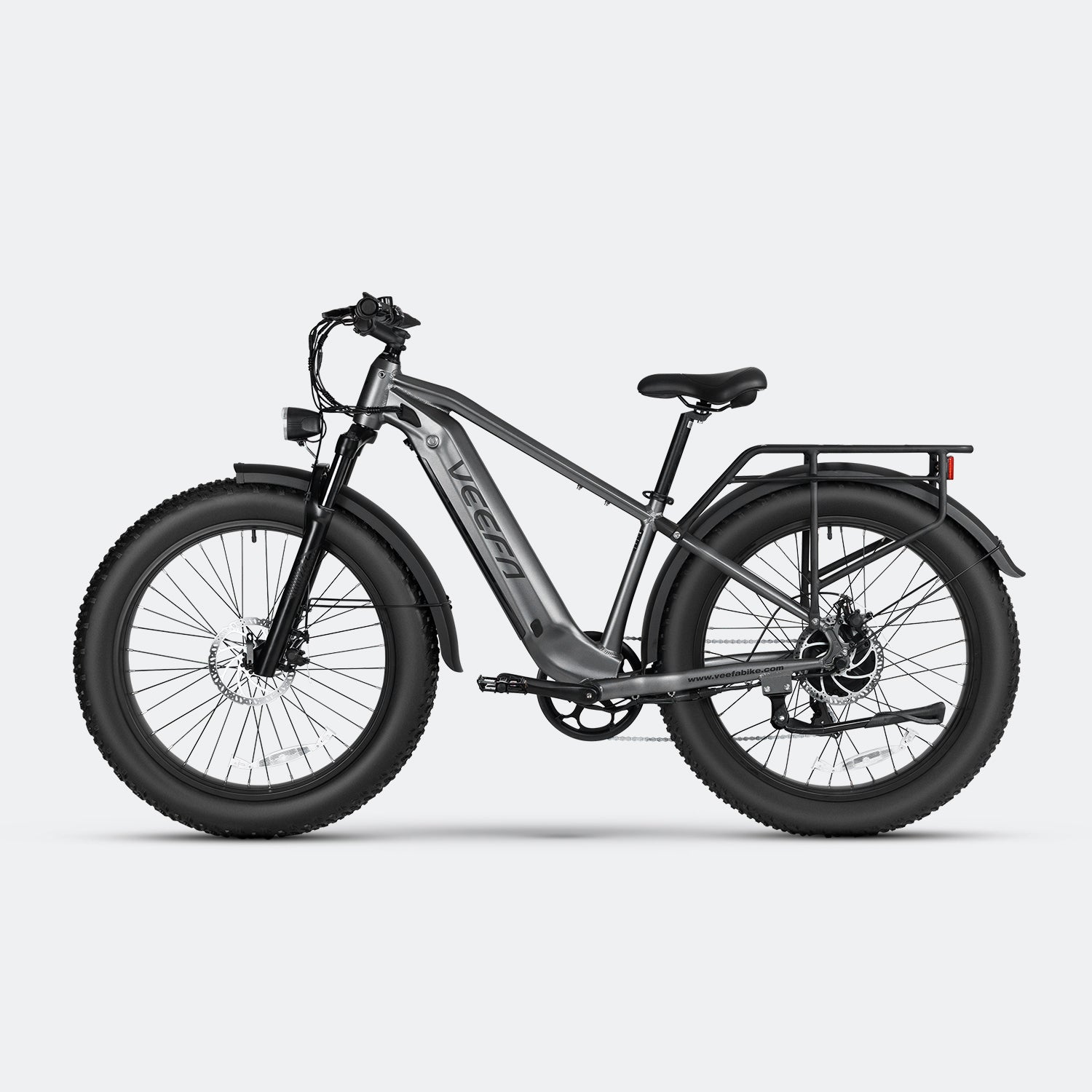 Veefa Electric Bicycles E1 Fat Tire Step-Over Electric Bike#color_dark gray